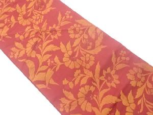 リサイクル 花唐草模様織出し全通袋帯